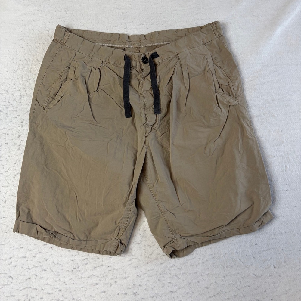 Mauro Grifoni Shorts Mens 52 Tan Cotton Drawstring Made in Italy WG121009
